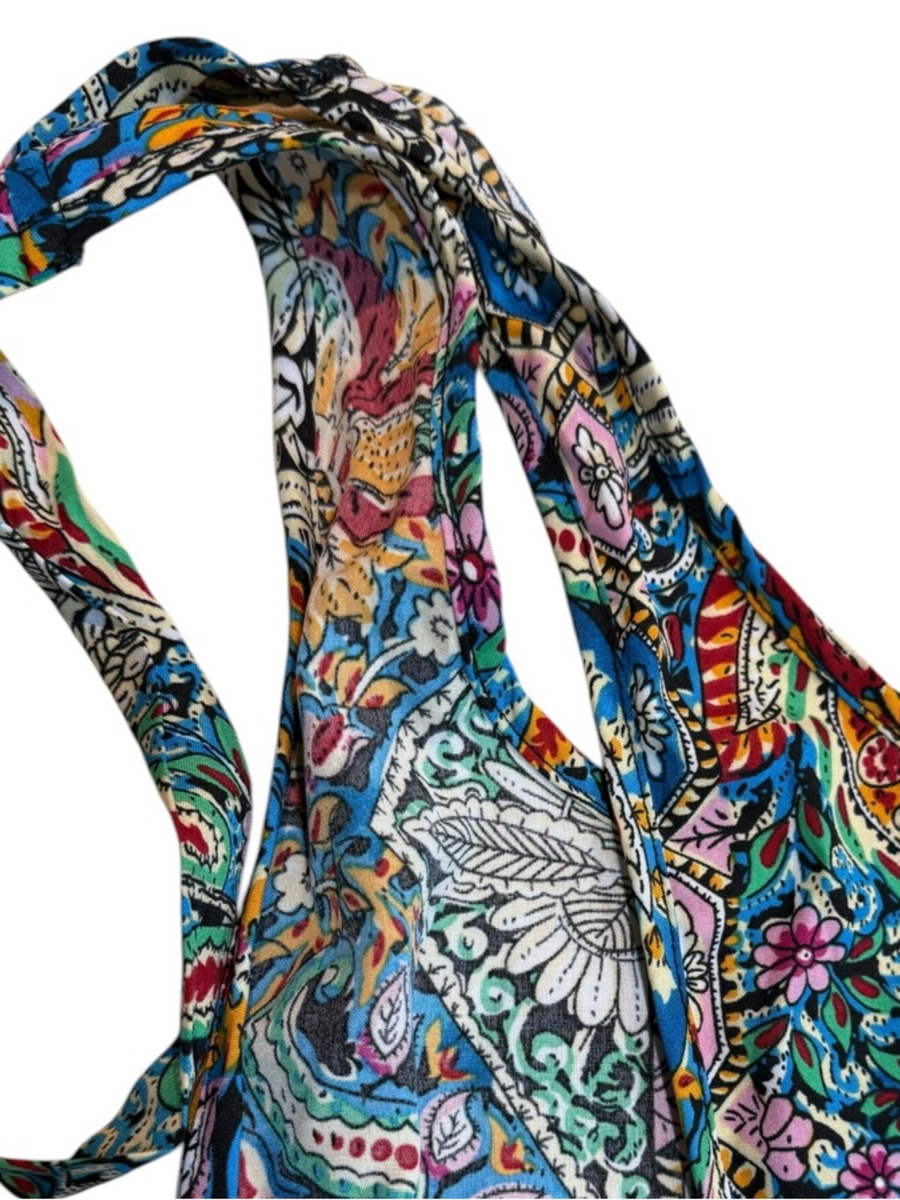 Cupshe Paisley Scoop Neck Tie Shoulder Wide Leg Romper multicolor Size Small - Picture 7 of 9